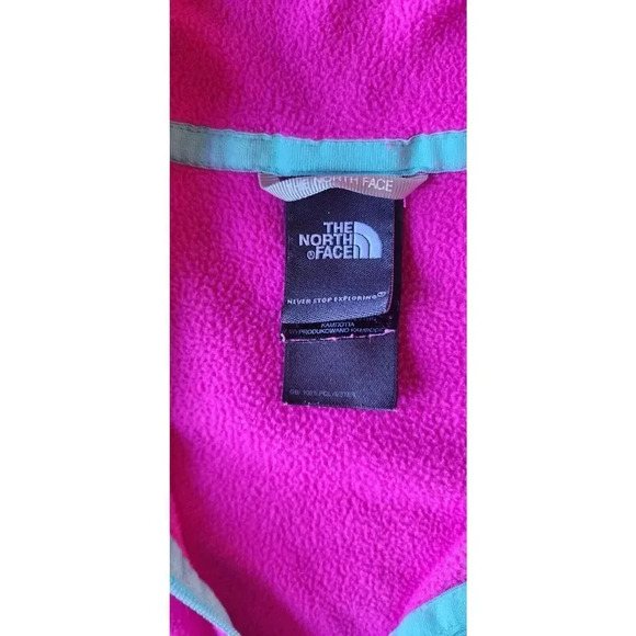 The North Face Top Women's Size S/P Pink 100% Polyester 3/4 Zip Pullover Fleece - Picture 3 of 8